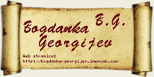 Bogdanka Georgijev vizit kartica